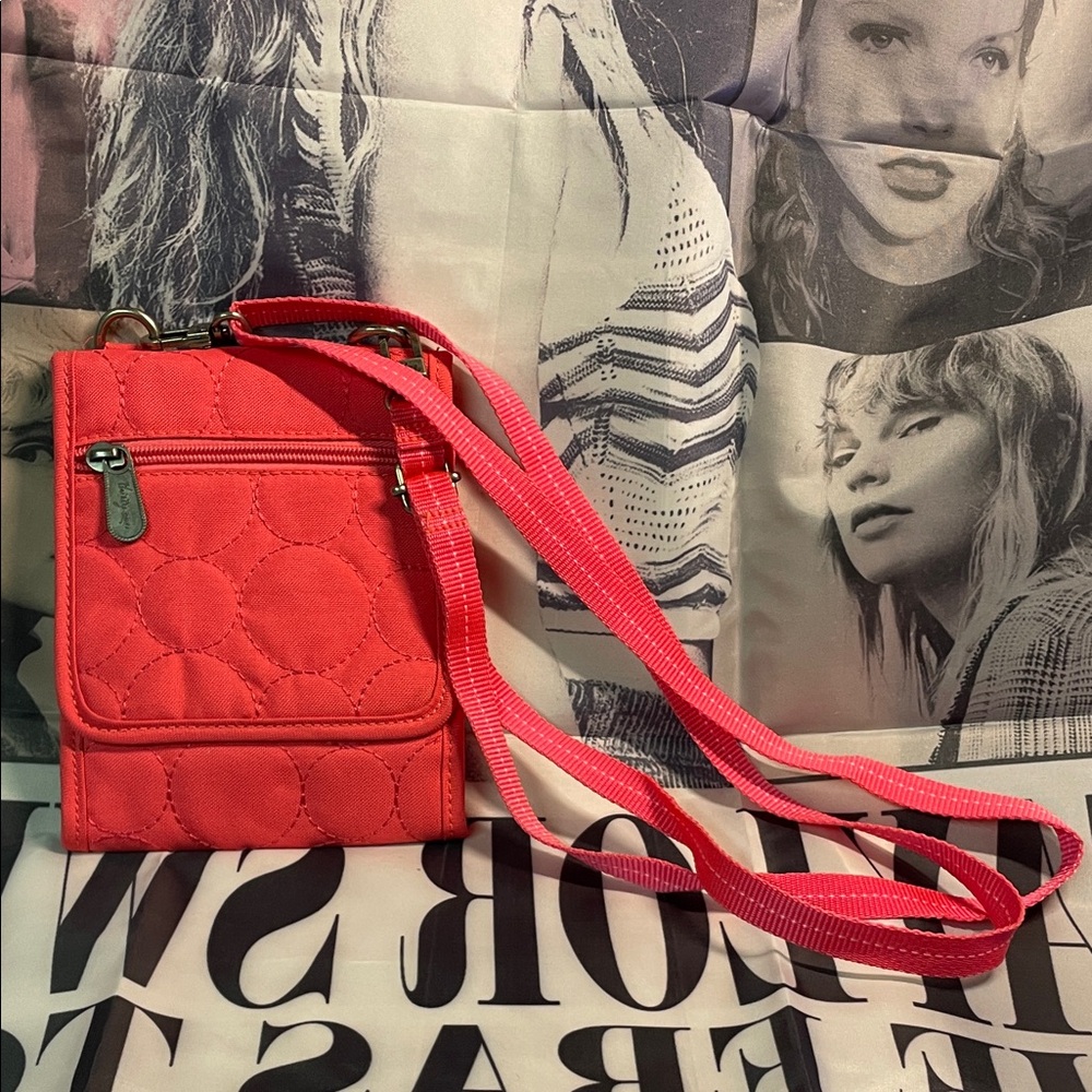 Thirty-One Quilted Pink Crossbody Bag
